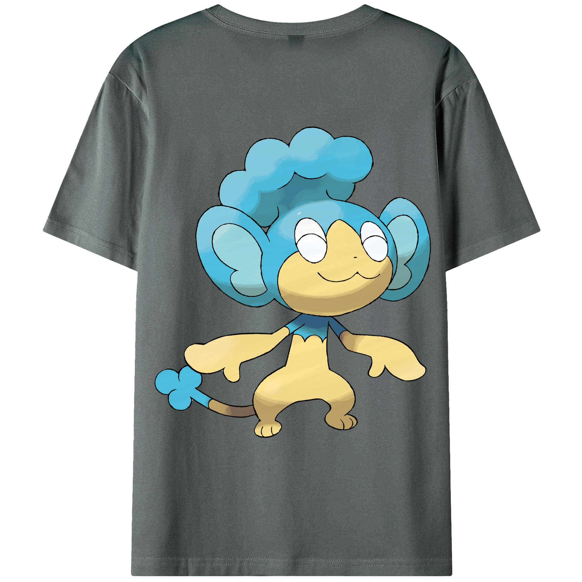（画像用） ポケットモンスター Pokémon 綿100％ メンズ半袖Tシャツ（バックプリント） 通気性